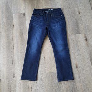 Lee Straight Leg Jeans Dark Blue Wash Size 8P
